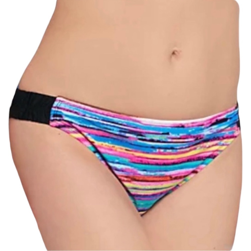 ZELOS Wave Runner Side Tabbed Hipster Bikini Bottoms